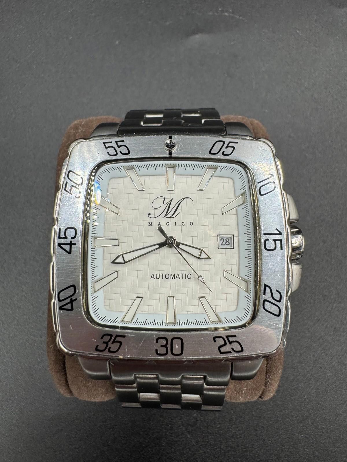 Magical Design Magico 316L Automatic Heavy Mens Watch White Face 21 Jewels Size ONE SIZE - 1 Thumbnail