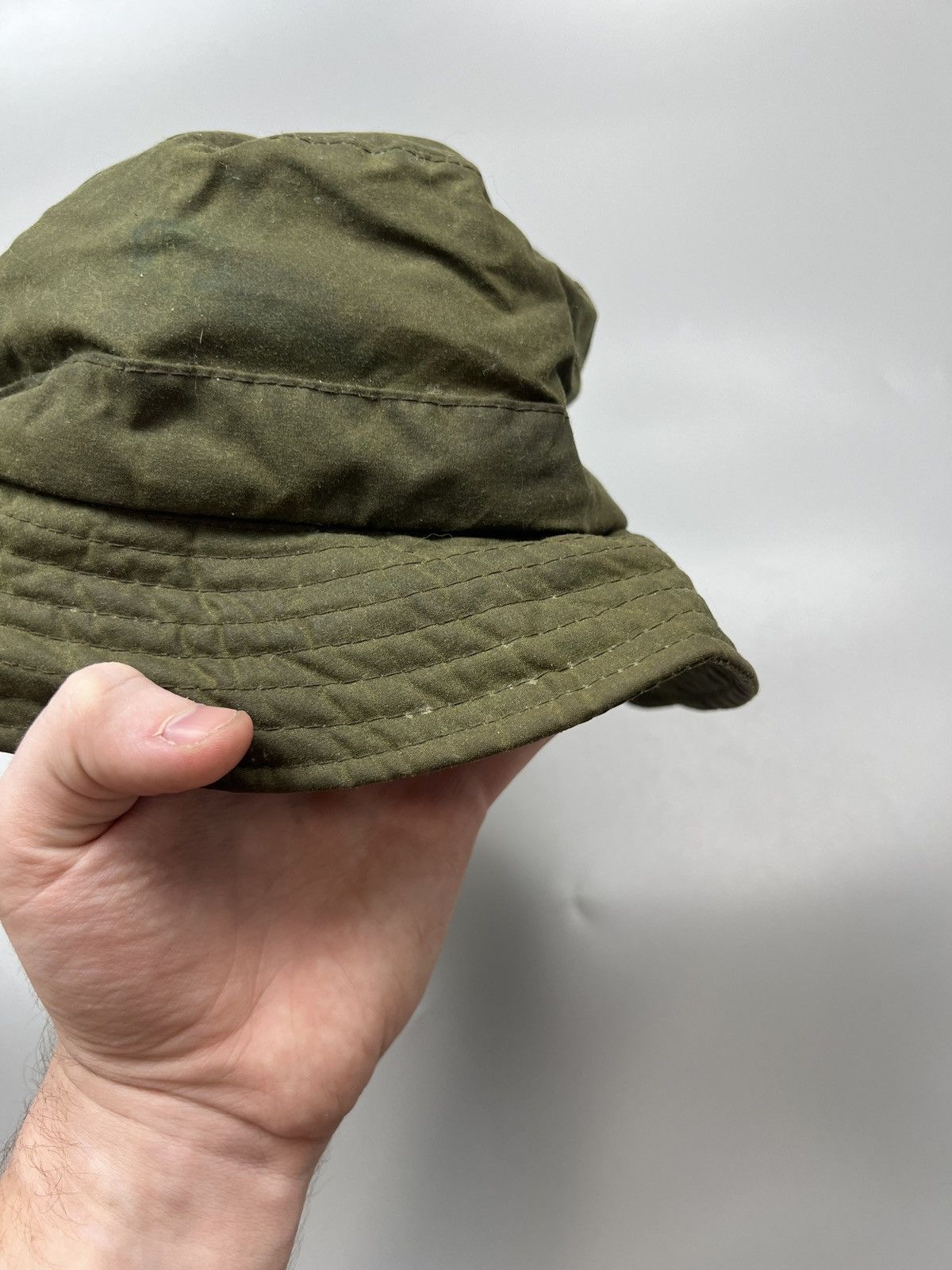 Barbour × Vintage Vintage Barbour Waxed Bucket Hat (Y0481) Size ONE SIZE - 7 Thumbnail
