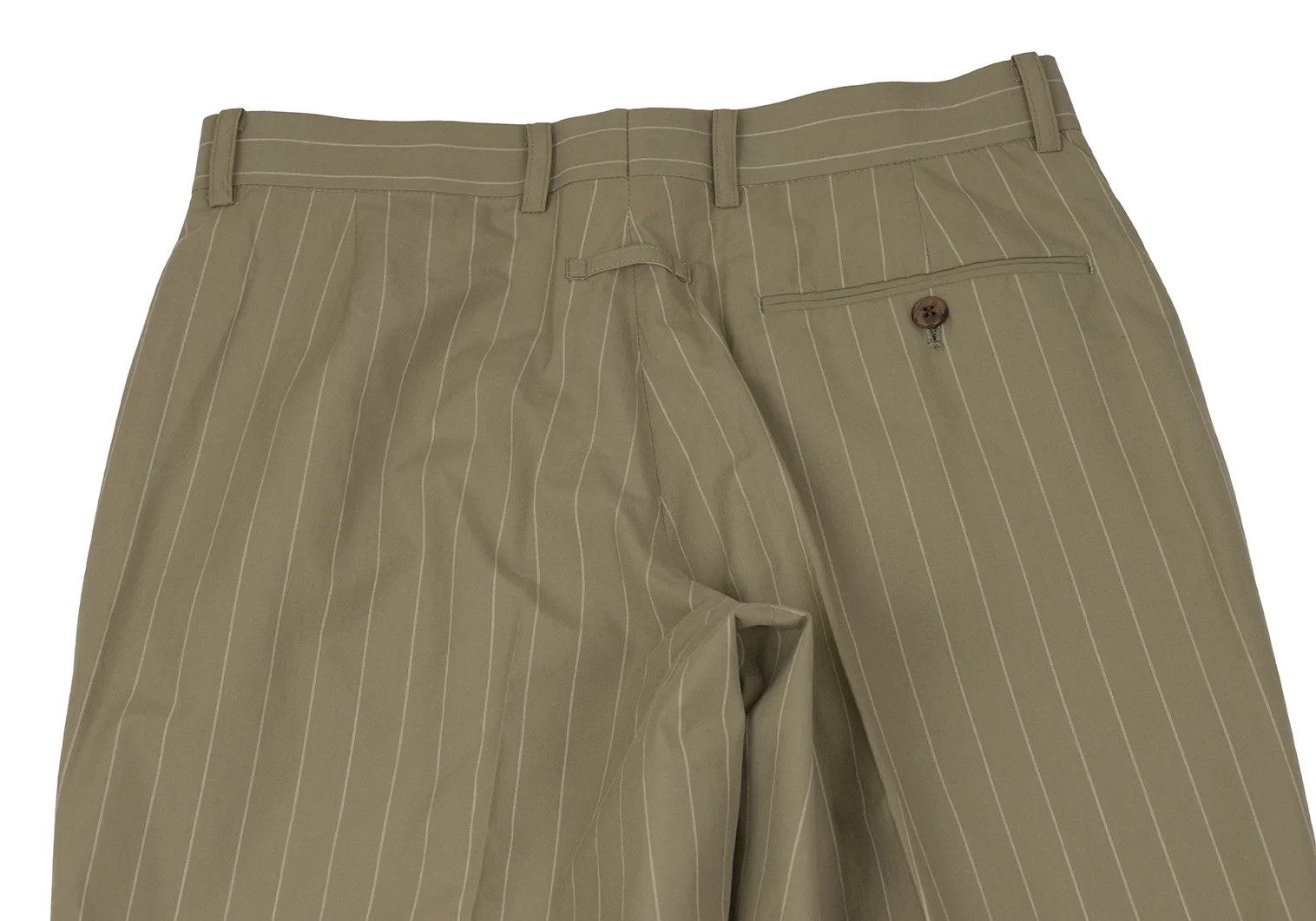 Jean Paul Gaultier Cotton Stripe Pants in Beige, Size 48 Size US 32 / EU 48 - 11 Thumbnail