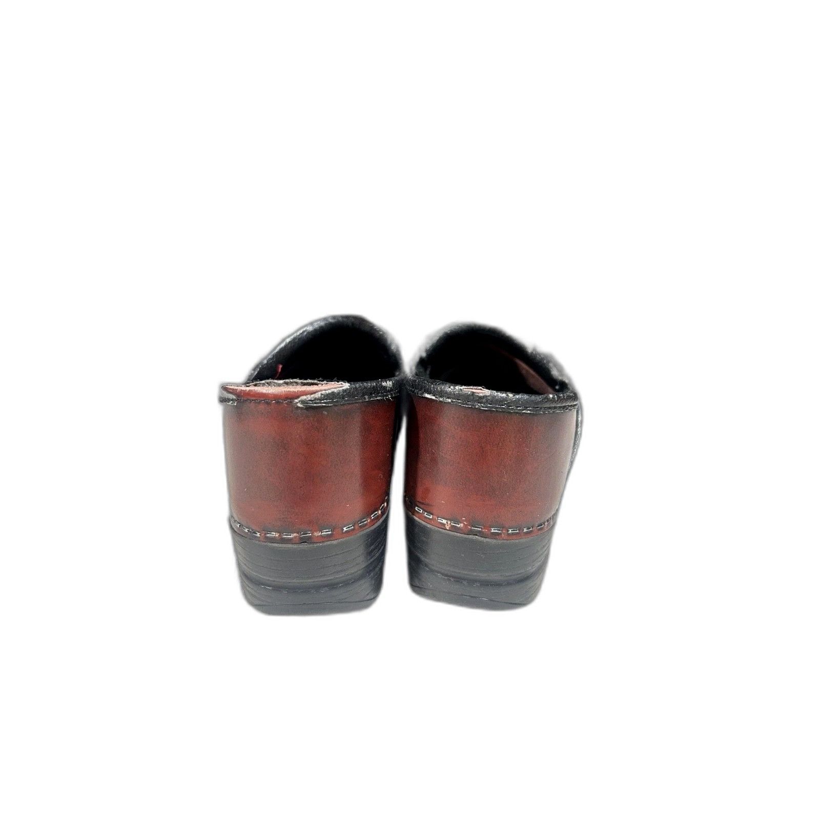 Vintage DANSKO Professional Burgundy Nurse Leather Clogs Shoes Slip Size US 8 / EU 41 - 4 Thumbnail