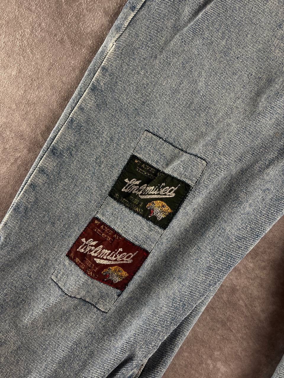 Other 90s Unlimited Jeans with Colorful Patches – Italy 30 Size Size US 30 / EU 46 - 4 Thumbnail