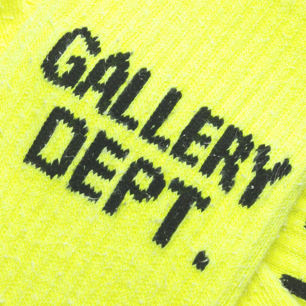 Gallery Dept. o1mle0825 Size: OS / Clean Socks in Flo Yellow Size ONE SIZE - 2 Thumbnail