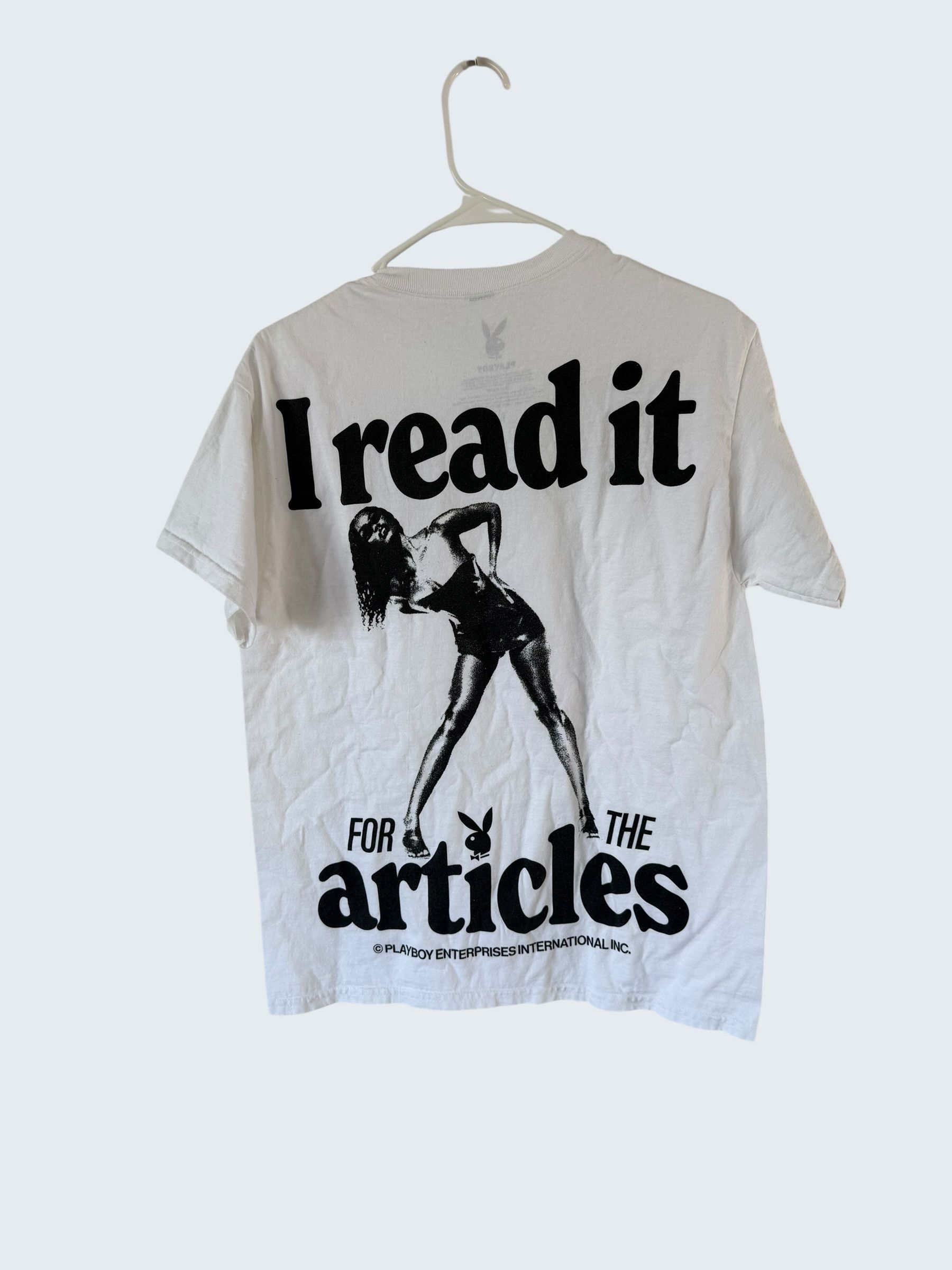 Playboy Playboy "for the articles" t shirt Sz M Size US M / EU 48-50 / 2 - 2 Thumbnail