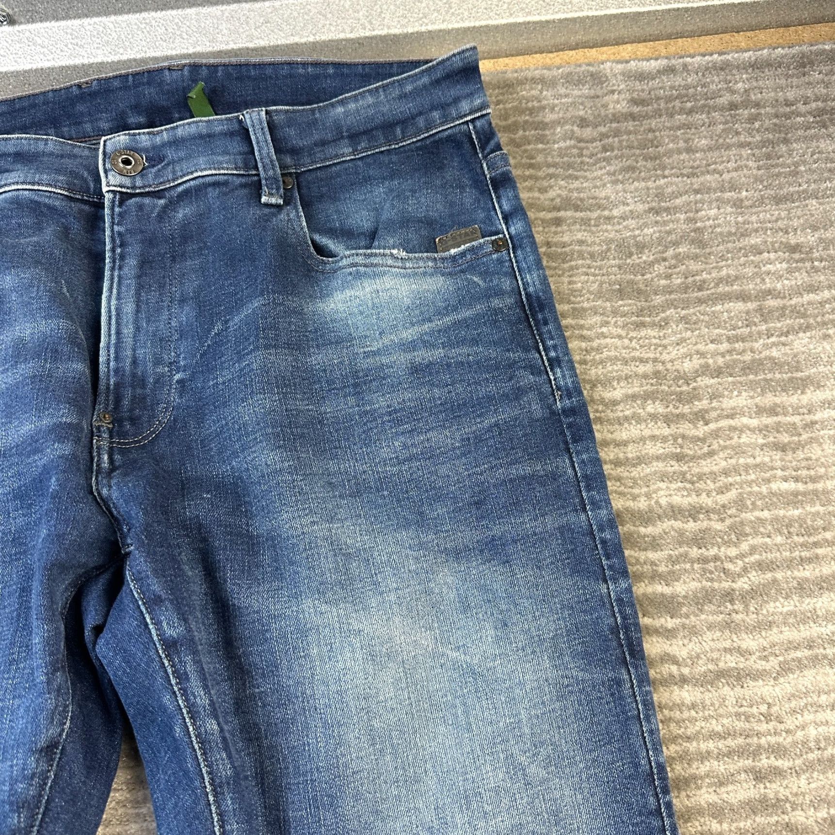 G-Star G Star Raw Jeans Mens 36x36 Blue Denim Revend Skinny Size US 36 / EU 52 - 4 Thumbnail