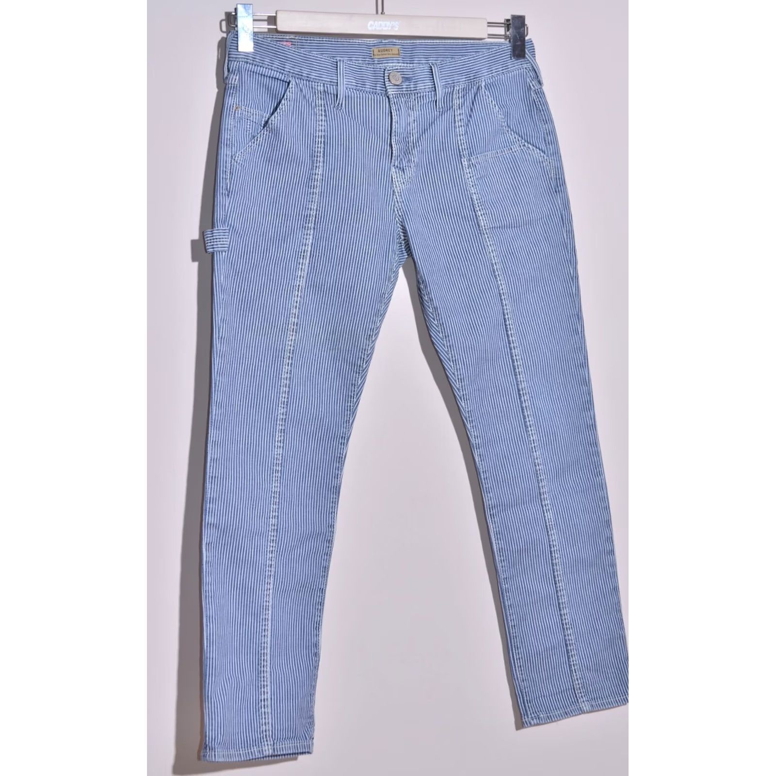True Religion True Religion Womens Audrey Carpenter Slim Striped Boyfriend Jeans Size 29 Size 29" - 2 Thumbnail