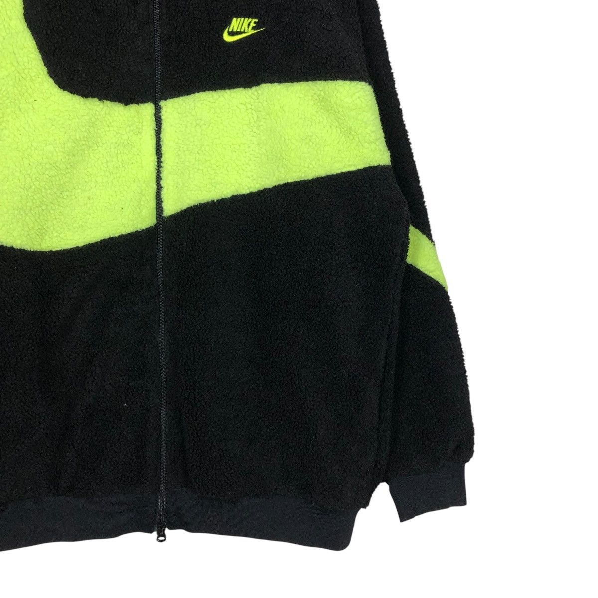 Nike 🔥VINTAGE FLEECE BOMBER JACKET NIKE BIG SWOOSH LOGO Size US XXL / EU 58 / 5 - 7 Thumbnail