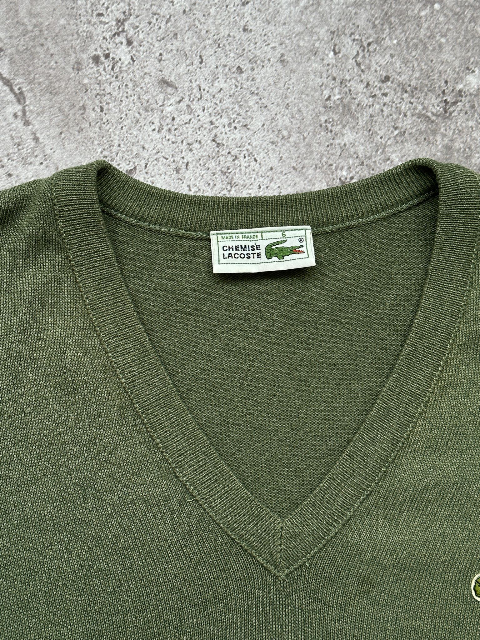 Lacoste × Vintage Vintage Lacoste Chemise V Neck Jumper Pullover Size US L / EU 52-54 / 3 - 6 Thumbnail
