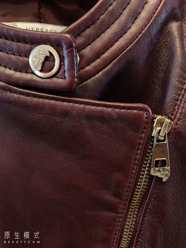 Versace Versace Genuine leather zipper leather jacket Size S / US 4 / IT 40 - 4 Thumbnail