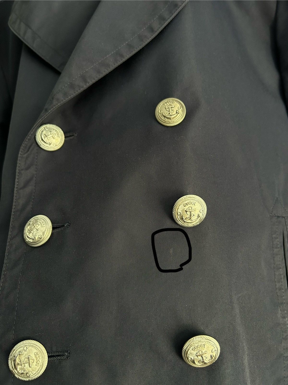 Gucci Gucci Navy Double Breasted Coat Jacket size-54 Size US L / EU 52-54 / 3 - 6 Thumbnail