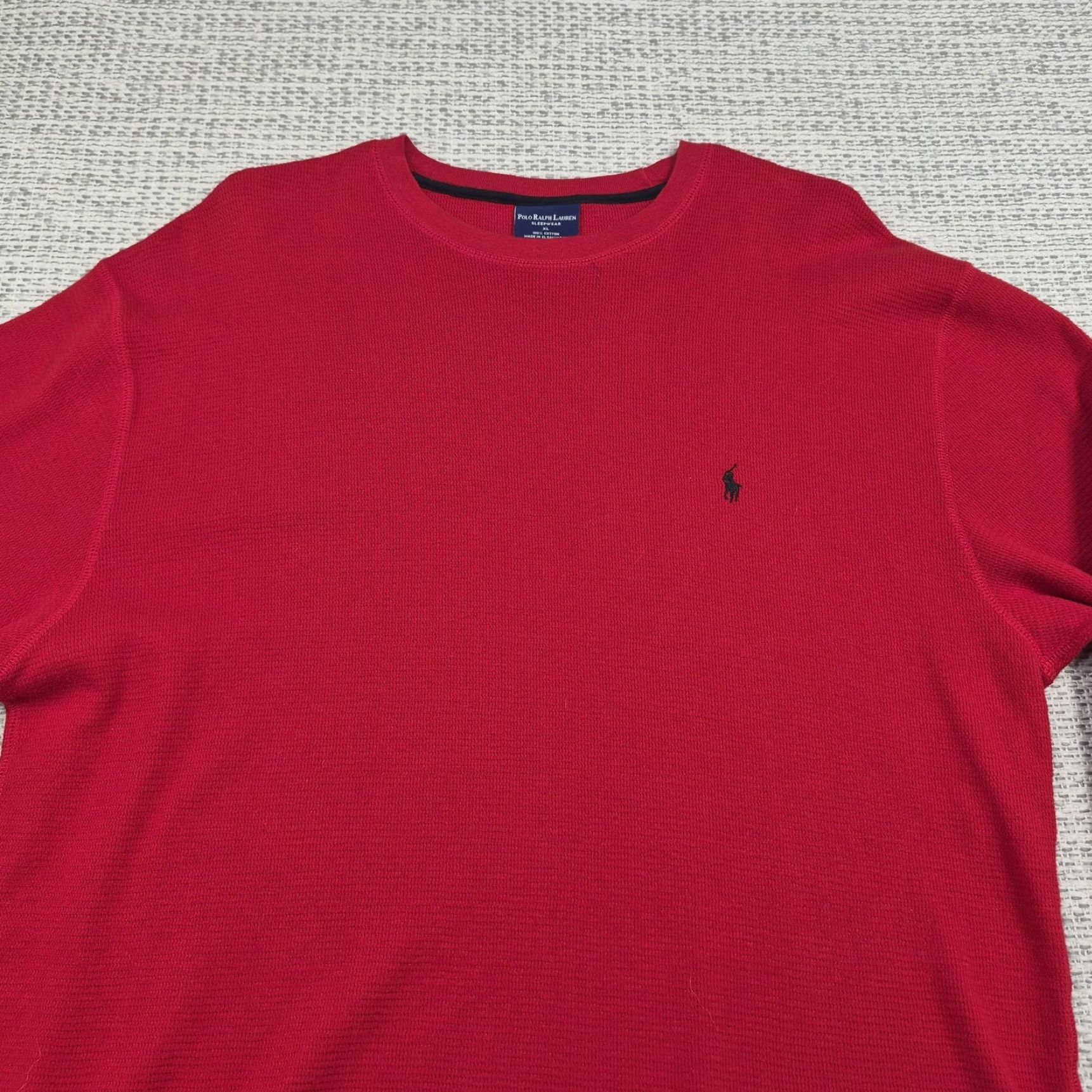Polo Ralph Lauren Polo Ralph Lauren Pajama Top Mens XL Red Waffle Knit Long Sleeve Pajama Top Size US XL / EU 56 / 4 - 4 Thumbnail