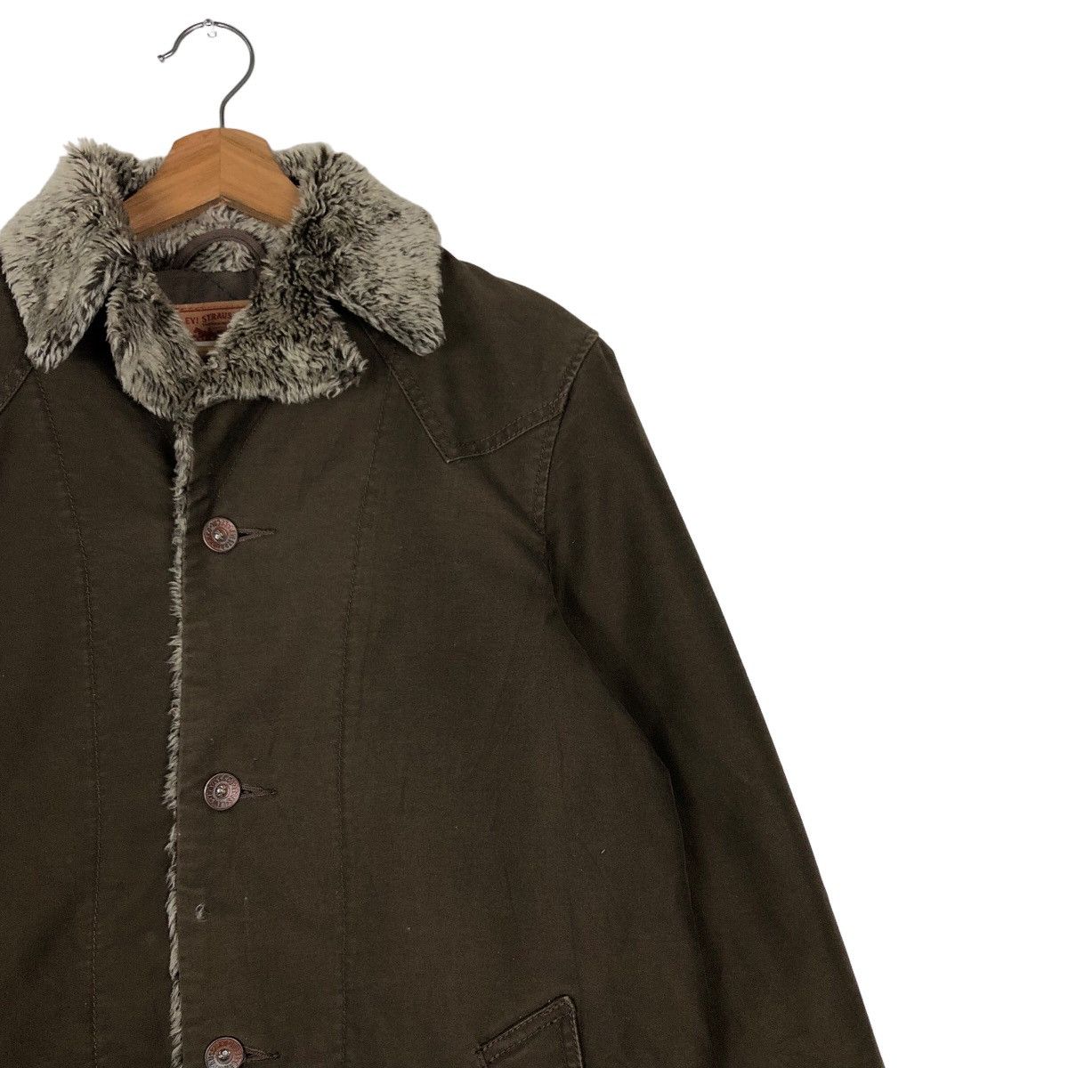 Japanese Brand 🔥Vintage Levi’s Biker Jacket Mink Fur Collar USA Size US M / EU 48-50 / 2 - 6 Thumbnail