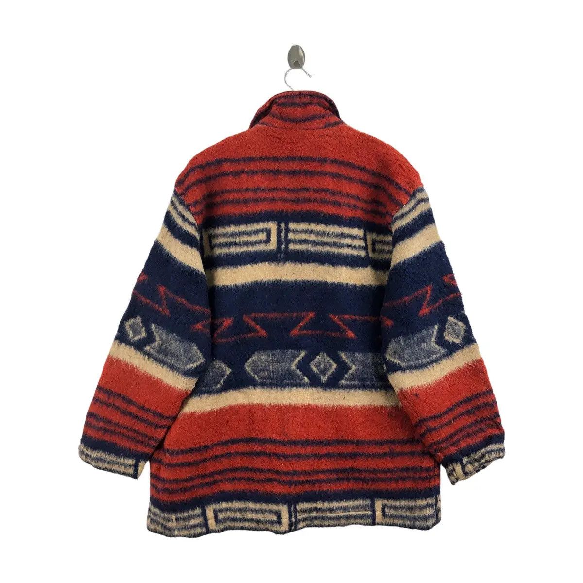 Vintage Vtg JOUR DE MONSIEUR Paris Navajo Aztec Sherpa Fleece Jacket Size US L / EU 52-54 / 3 - 5 Thumbnail