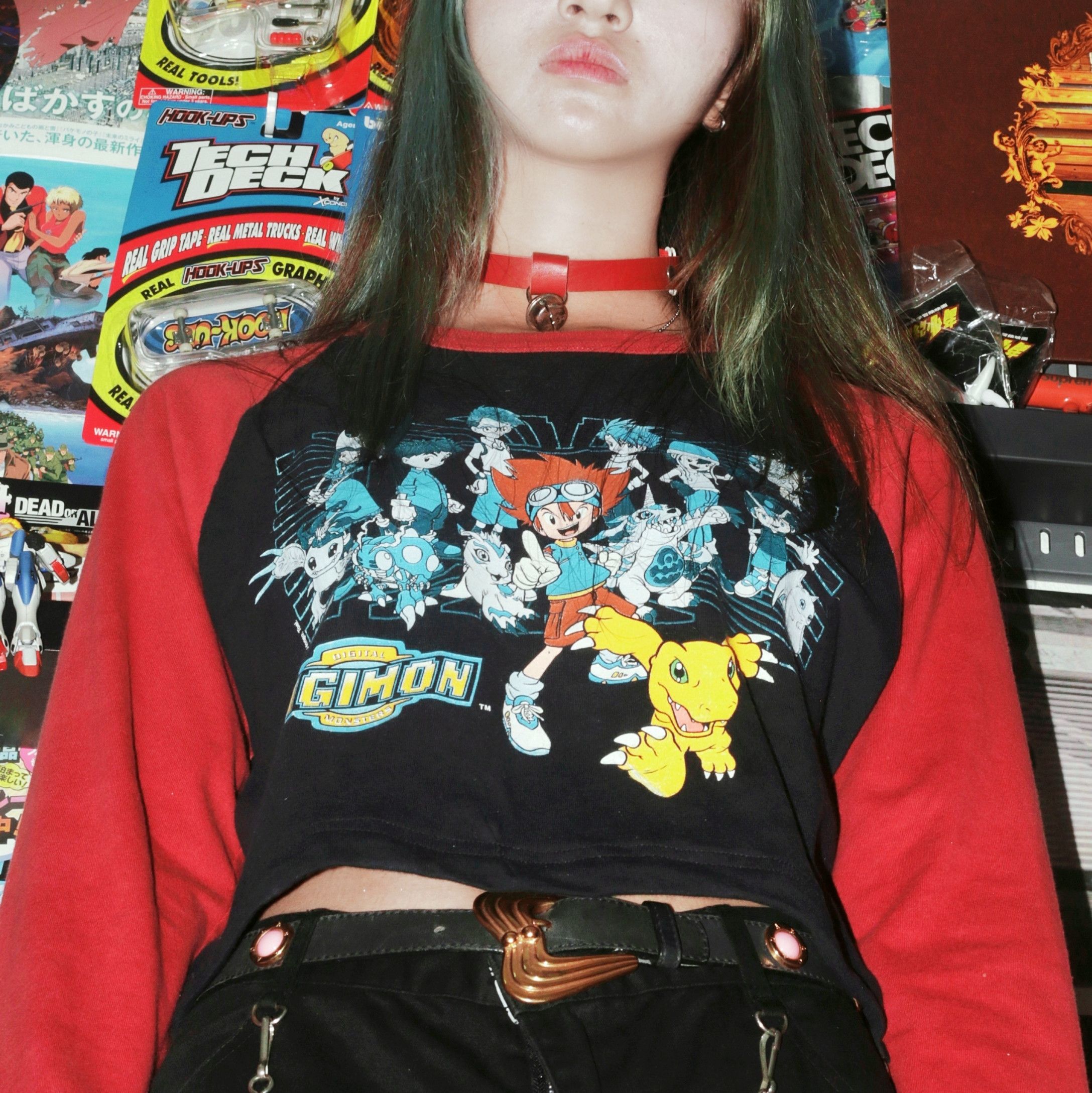Anime Digimon crop tee Vintage 2000 Official long sleeve Size S / US 4 / IT 40 - 7 Thumbnail