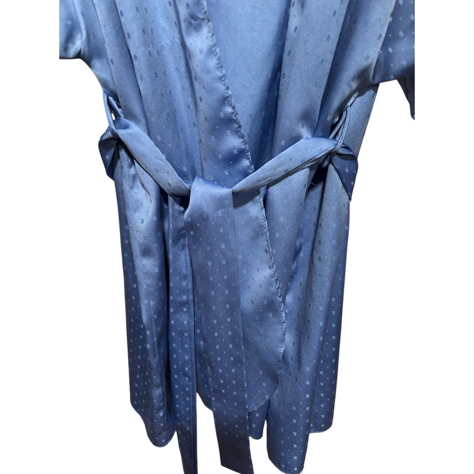 Victoria's Secret Victoria Secret Blue Satin Lace Trim Vintage Gold Label Robe Size ONE SIZE - 2 Thumbnail