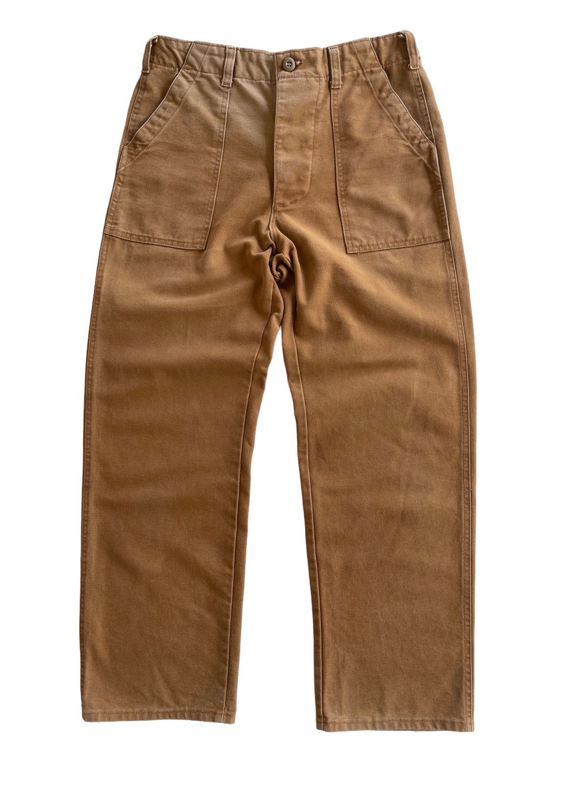 The Workers Club Gung Ho Camp Trousers Baker Pants (Faded Duck Brown) Size US 32 / EU 48 - 2 Thumbnail