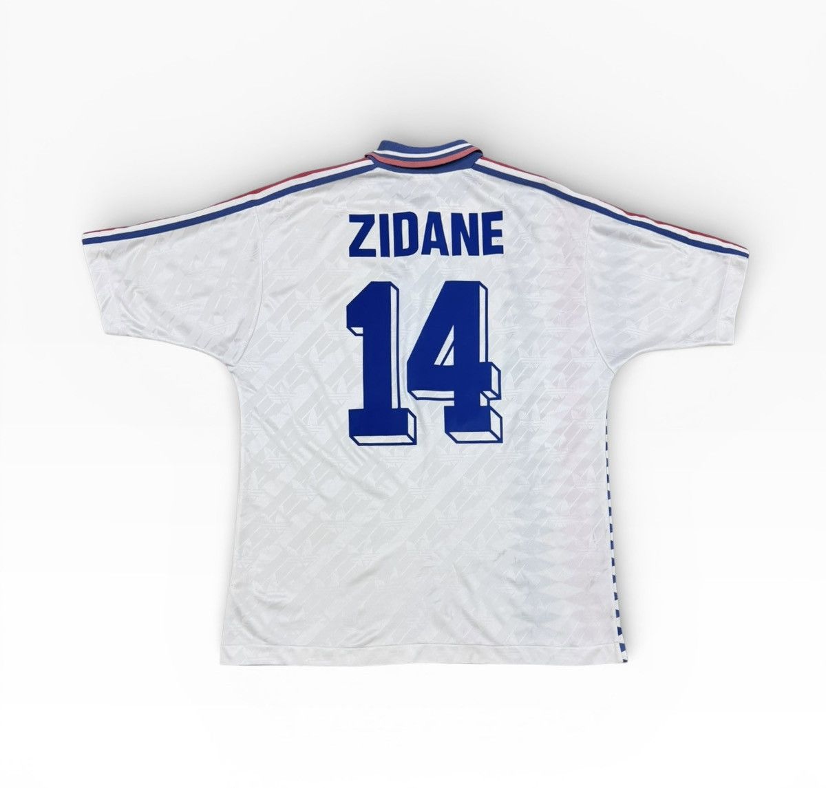 Adidas Vtg⚽️1994 World Cup Jersey France#14 Zidane Size US L / EU 52-54 / 3 - 2 Thumbnail