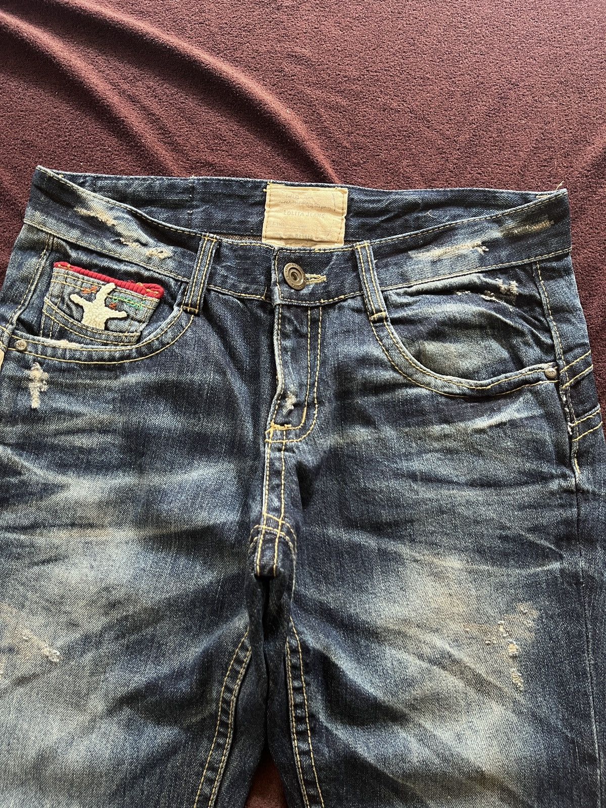 Japanese Brand ❤️‍🔥 OPEN BINDING OFFER ❤️‍🔥yoshitomo Nara Lolita Faded Jeans Size US 31 - 5 Thumbnail