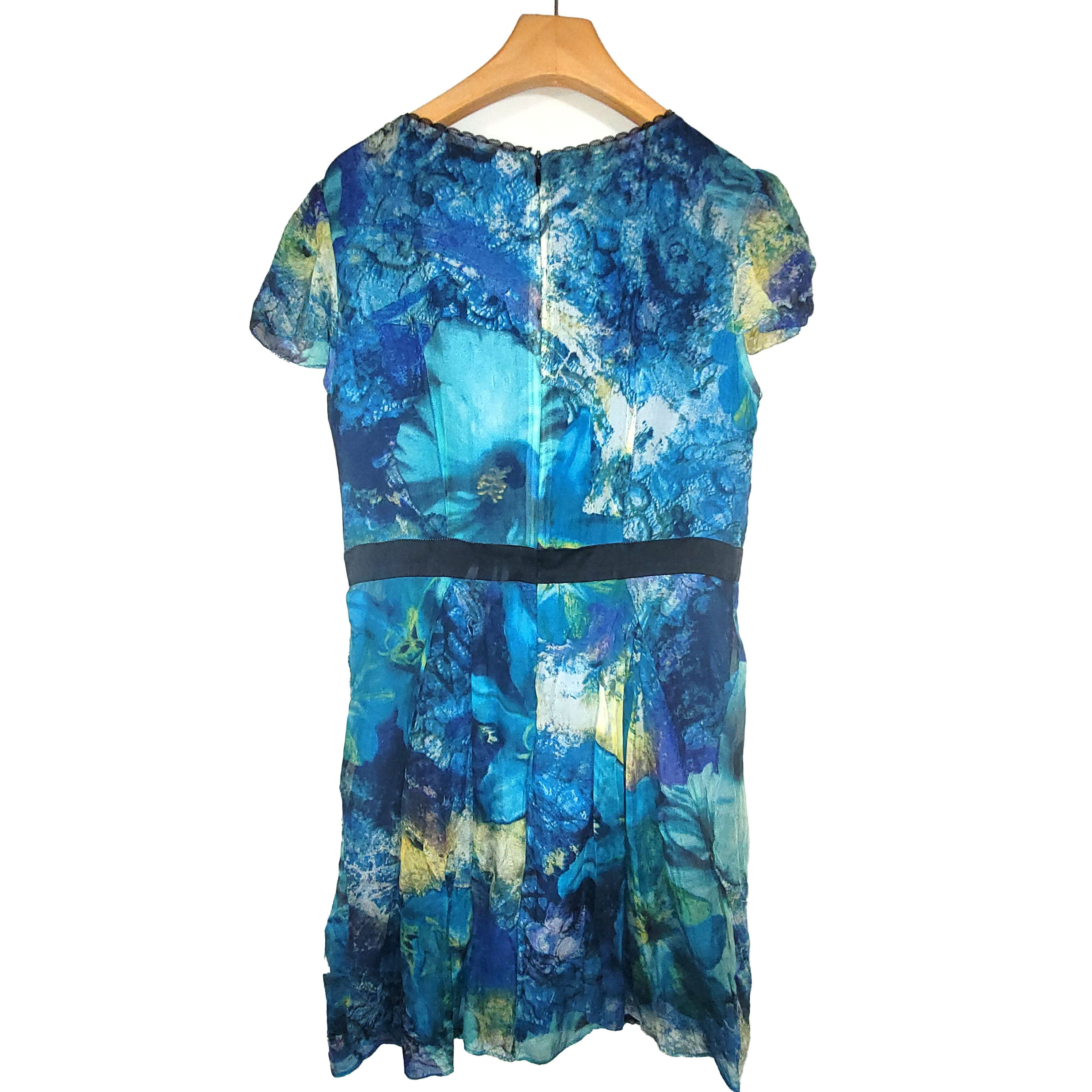 Other Women's Size S Silk Short Sleeve Dress SAJ857 Size S / US 4 / IT 40 - 2 Thumbnail