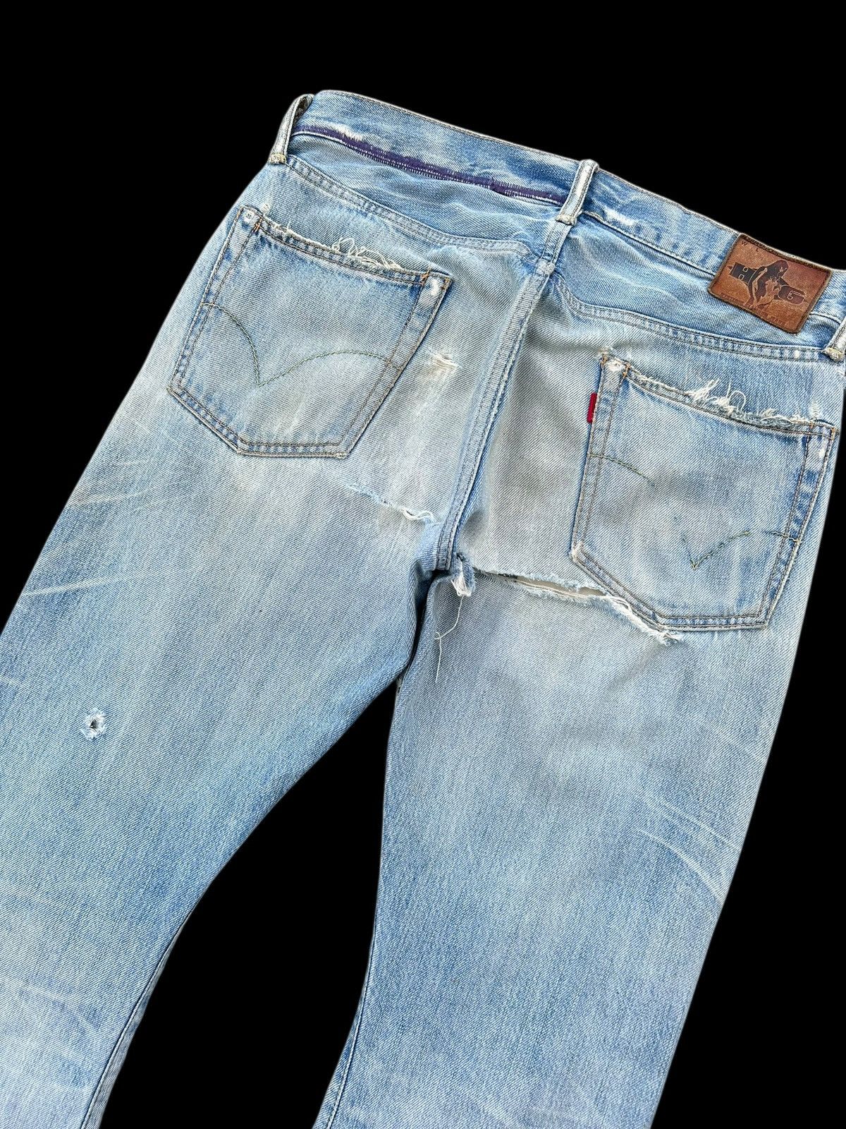 Hysteric Glamour Thrashed Vintage Hysteric Glamour Selvedge Flare Denim Jeans Size US 32 / EU 48 - 11 Thumbnail