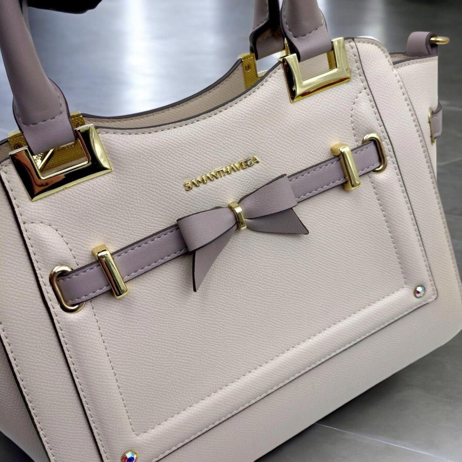 Other Samantha Vega - Women's Satchel Bag with Bow Detail Size ONE SIZE - 2 Thumbnail