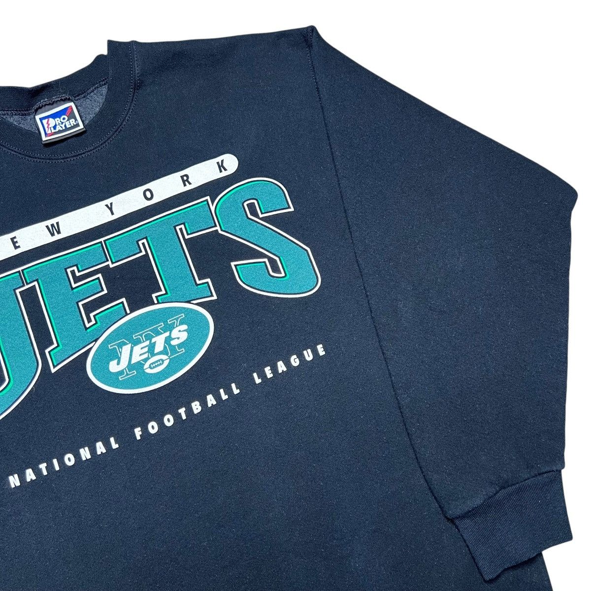 Pro Player 1990s NFL New York Jets Pro Player Spell Out 3D Sweatshirt Size US L / EU 52-54 / 3 - 14 Thumbnail