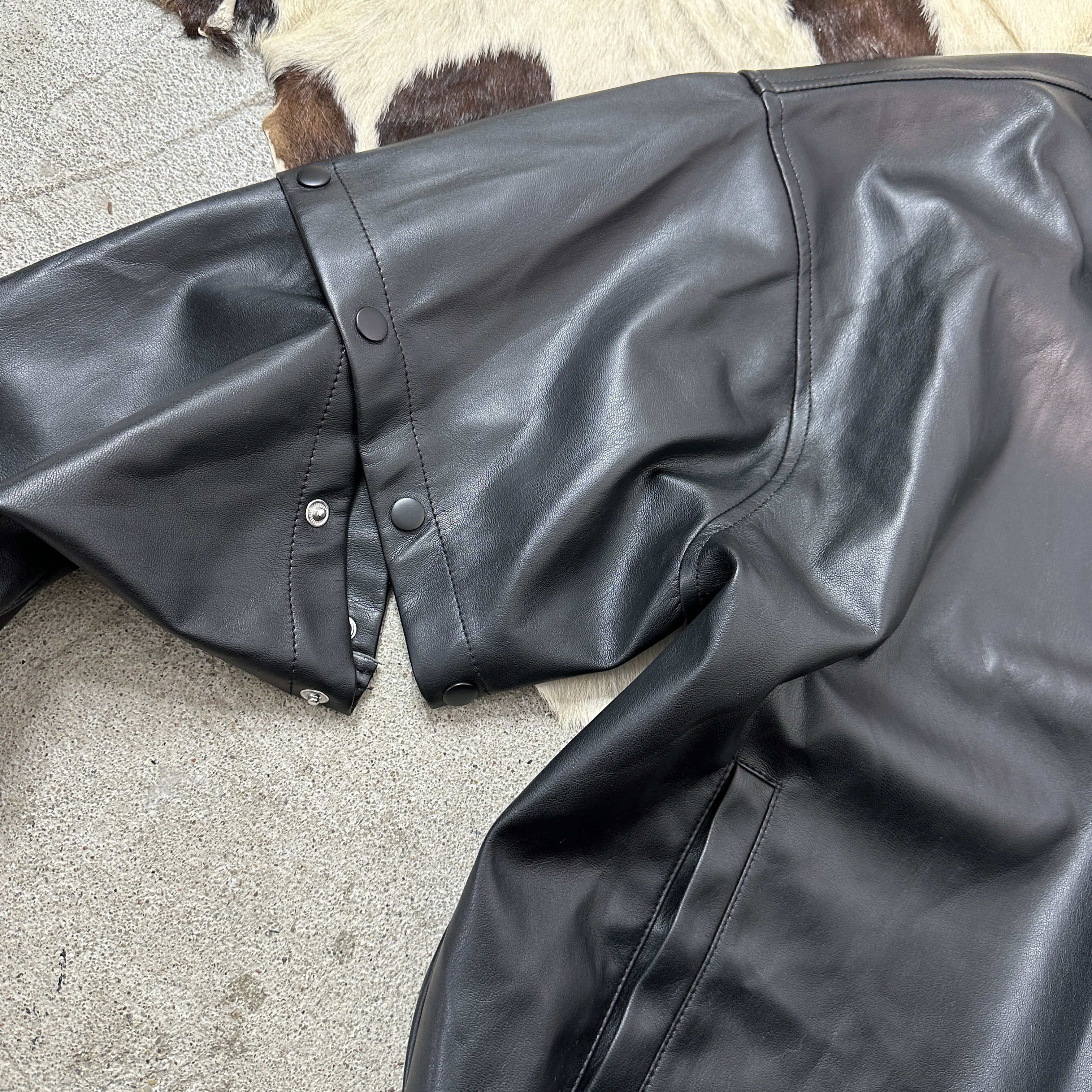 Adidas × Vintage Vintage Biker Y2K Grunge Oversize Adidas Faux Leather Jacket Size US XXL / EU 58 / 5 - 4 Thumbnail