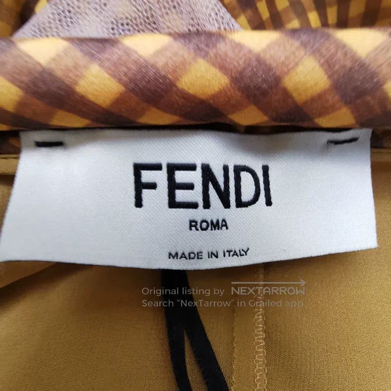Fendi Fendi Gingham mulberry silk skirt Size 27" / US 4 / IT 40 - 4 Thumbnail