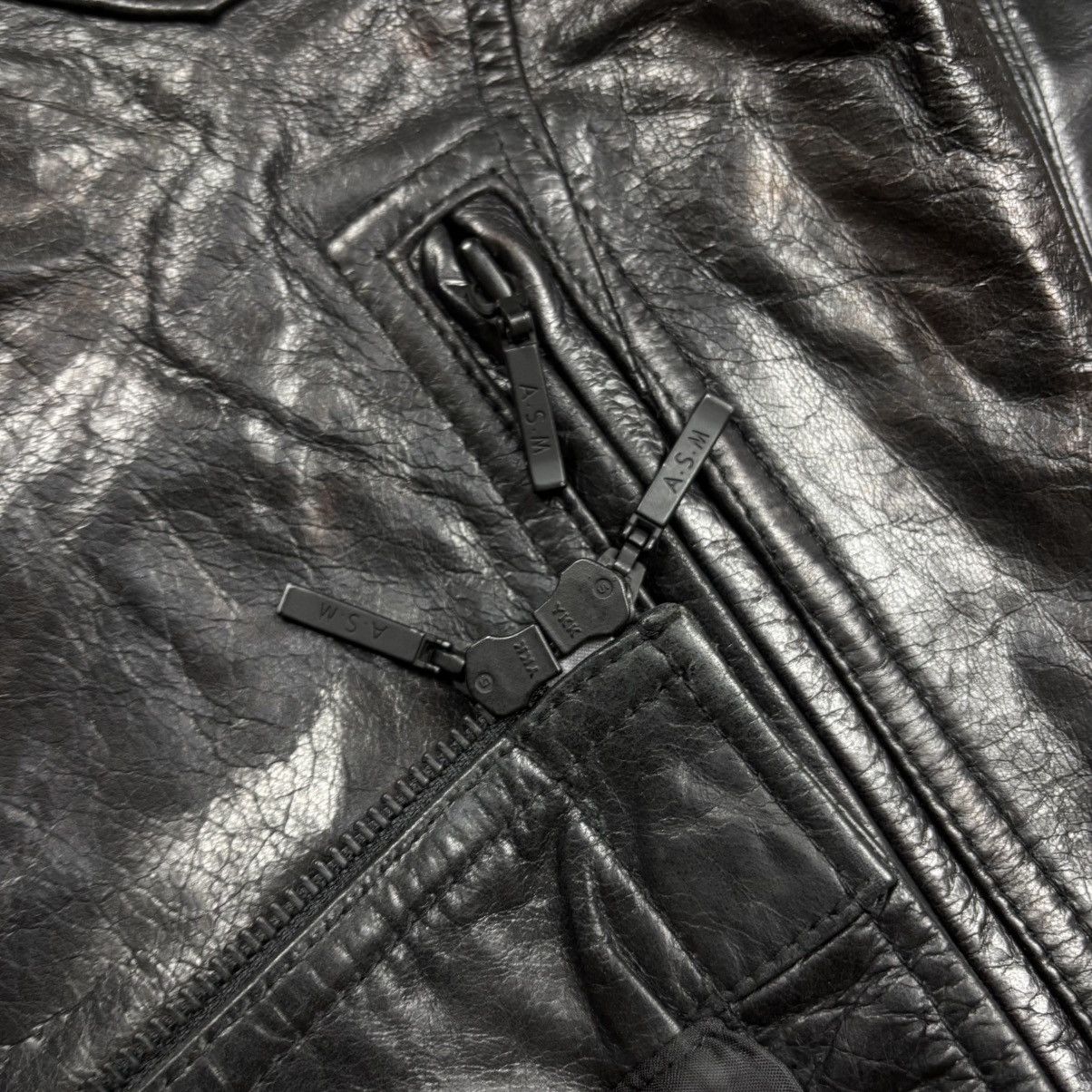 Ekam 2000s Atelier Sab - Rider Burned Leather Jacket Size US M / EU 48-50 / 2 - 14 Thumbnail