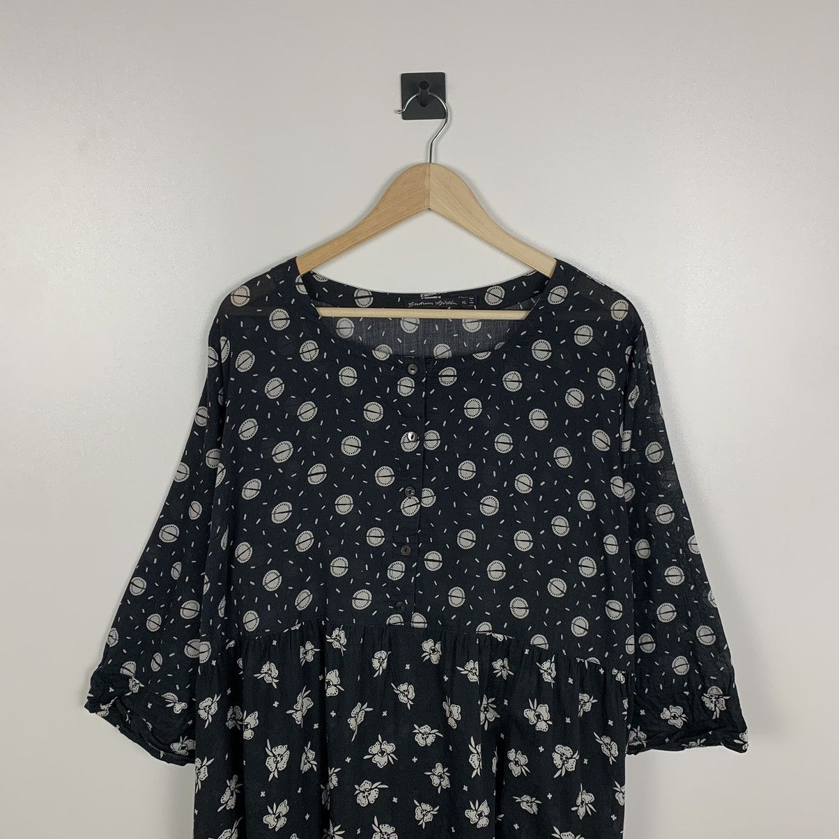 Gudrun Sjoden Women’s Gudrun Sjoden Floral Dress Button Up Short Sleeve XL Size XL / US 12-14 / IT 48-50 - 2 Thumbnail