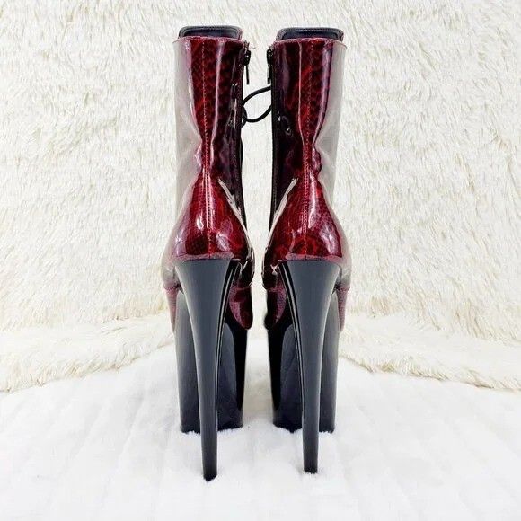 Other Brand new Pleaser Adore Red Snake 7" High Heel Platform Ankl Size US 9 / IT 39 - 6 Thumbnail