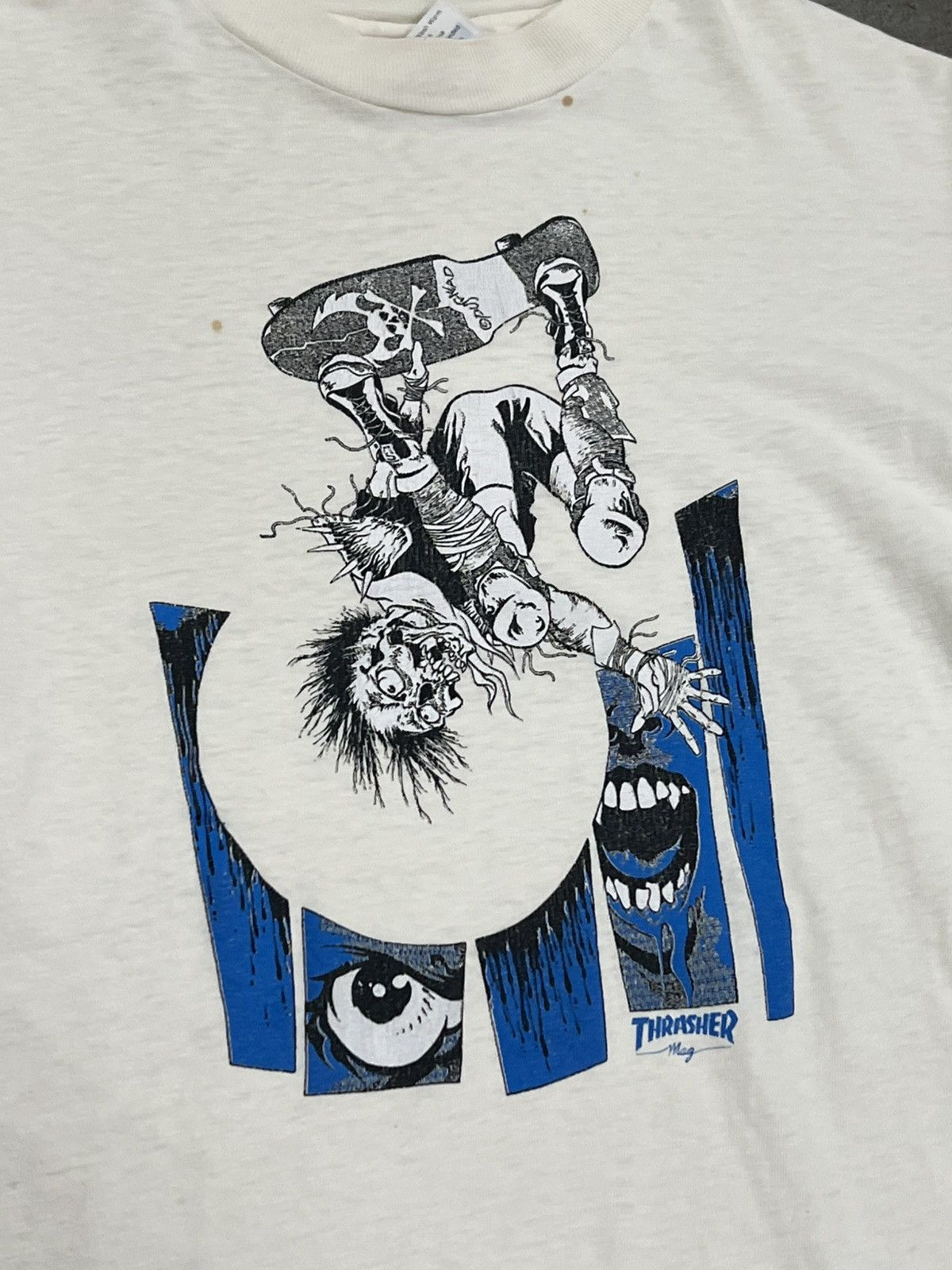Thrasher Rare 80s Thrasher skateboarding tee Size US M / EU 48-50 / 2 - 4 Thumbnail