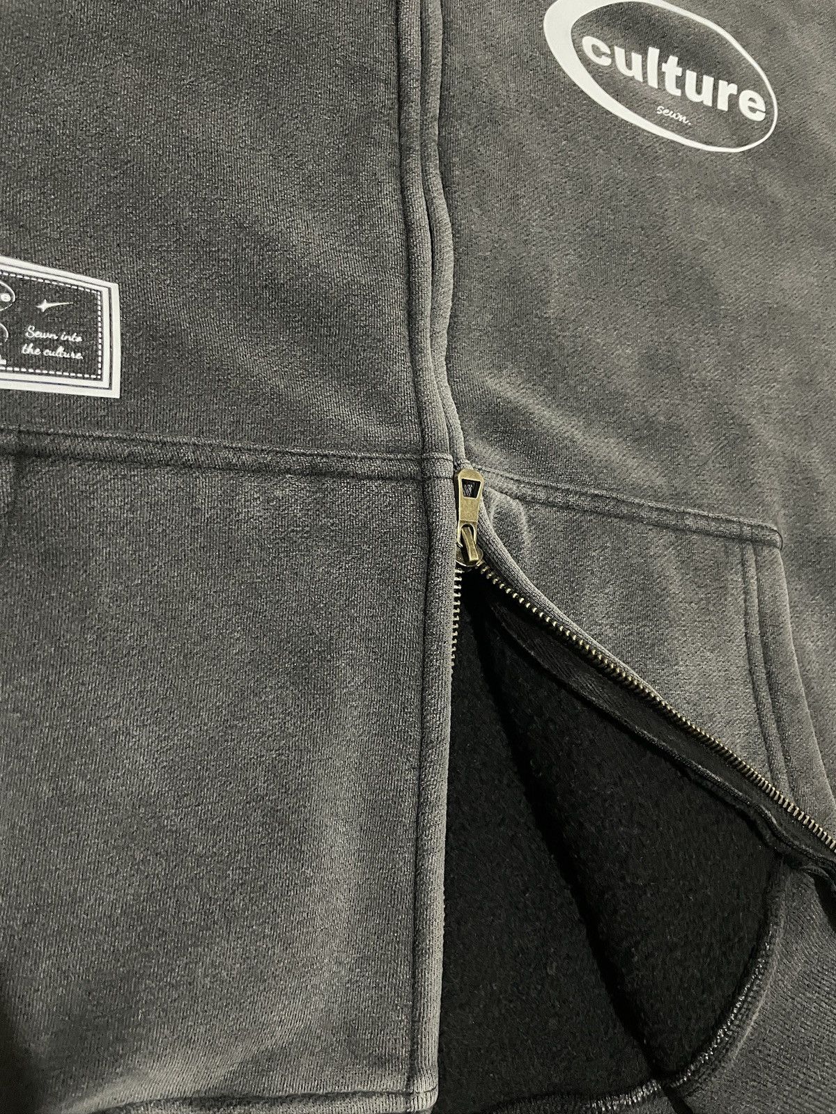 Other Culture Sewn Snow Washed Boxy Zip Hoodie Vintage Streetwear Size US L / EU 52-54 / 3 - 5 Thumbnail
