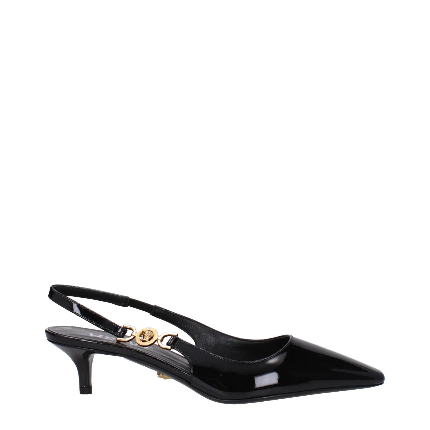 Versace ob1o1e0125 Patent Leather Sandals in Black Size US 6.5 / IT 36.5 - 1 Thumbnail