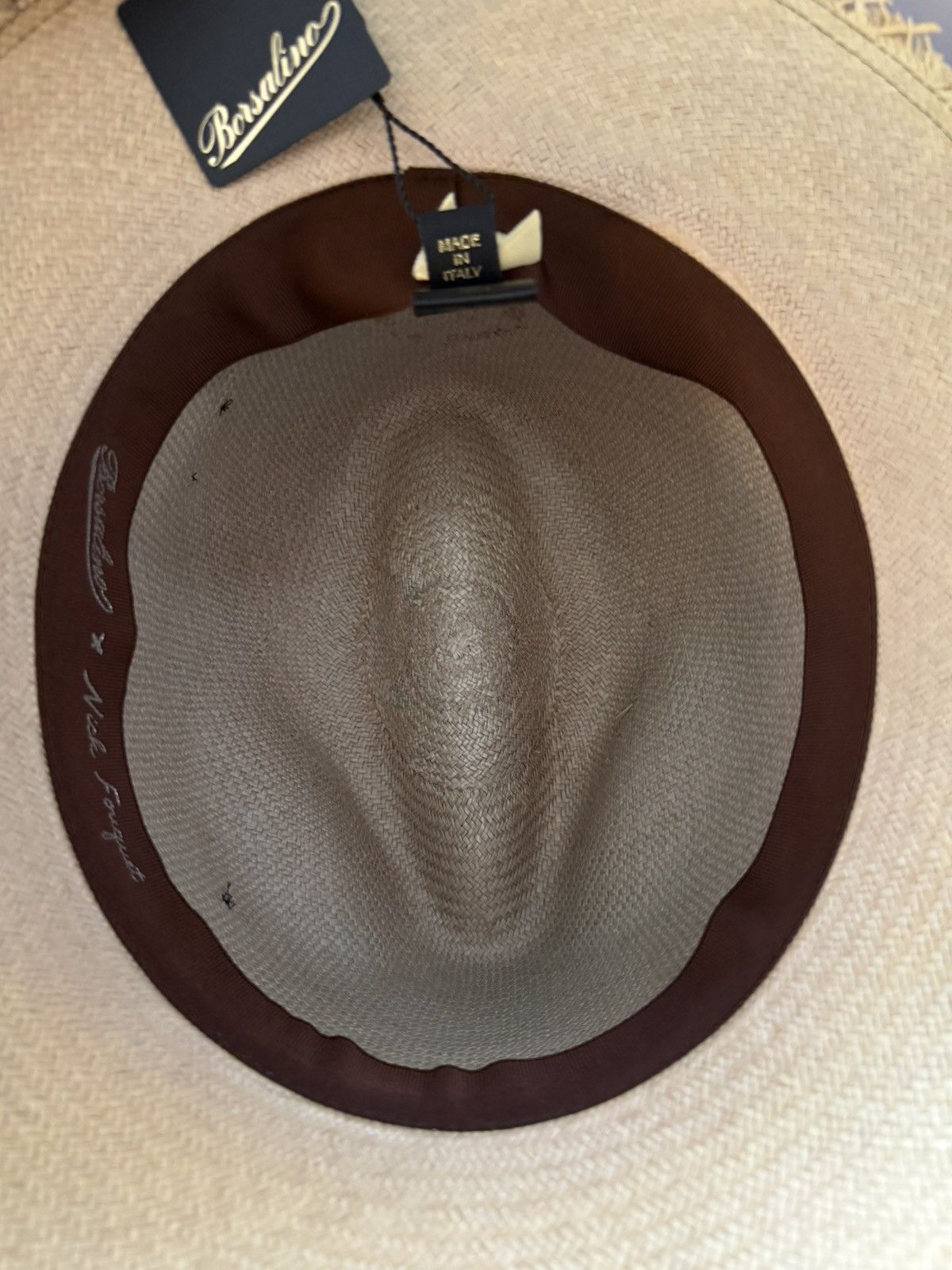 Nick Fouquet Nick Fouquet x Borsalino distressed Panama hat, sz 58/7 1/4 Size ONE SIZE - 16 Thumbnail