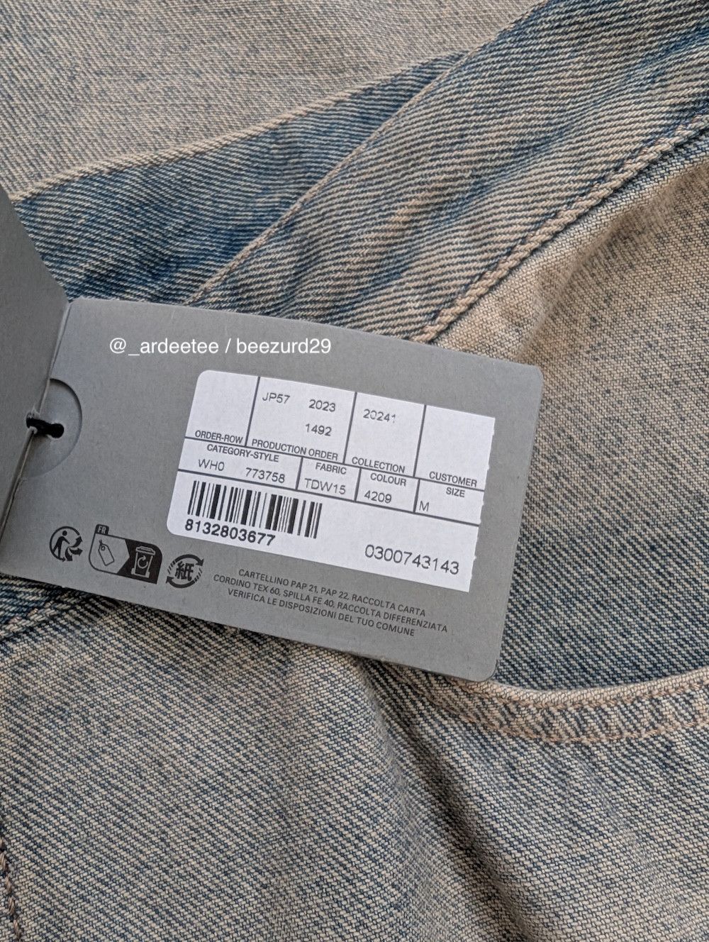 Balenciaga *NEW* SS24 INSIDE OUT BAGGY JEANS $1,590 MEDIUM Size US 32 / EU 48 - 18 Thumbnail