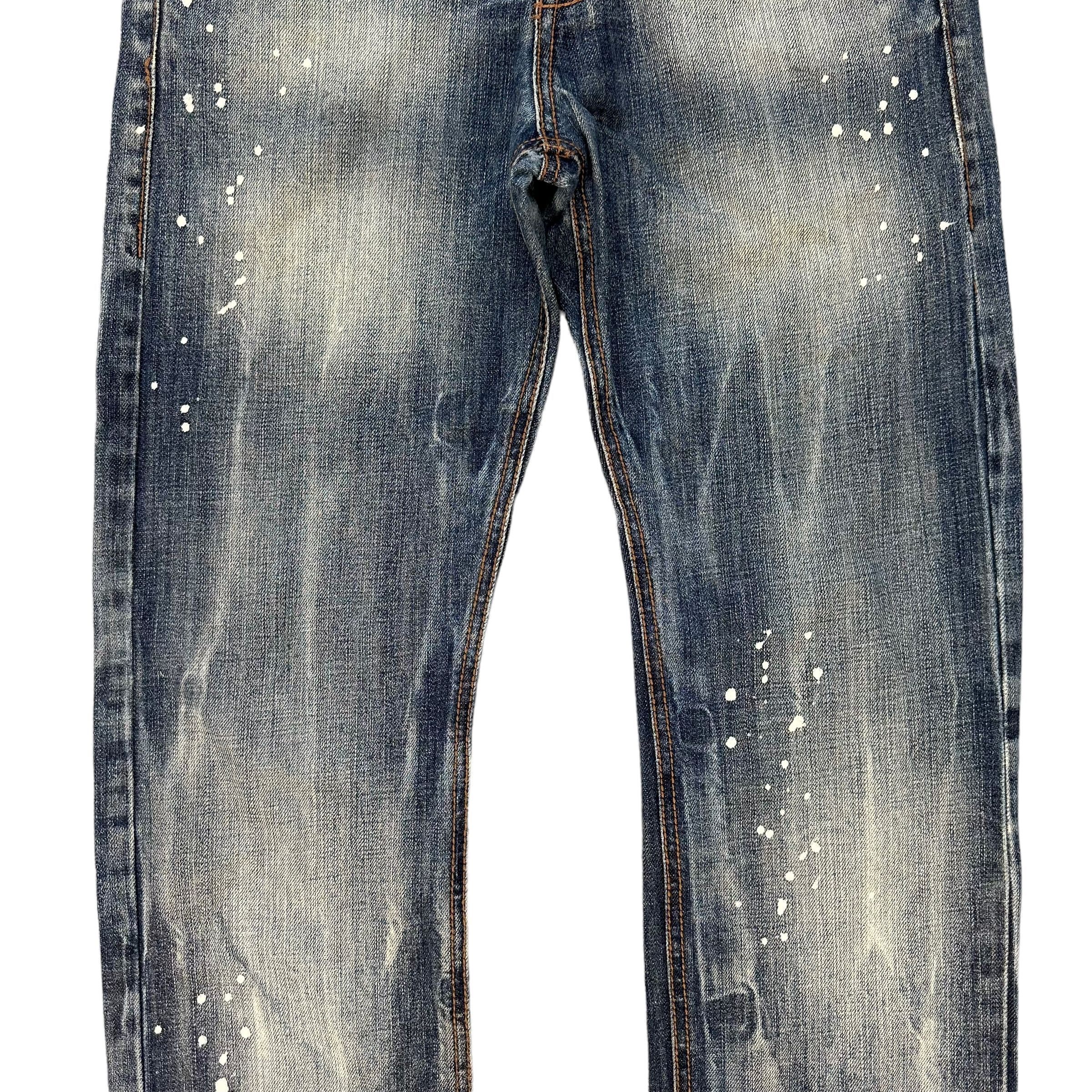 Japanese Brand RATTLE TRAP PAINT SPLATTERS DISTRESS DENIM PANT #8892-035 Size US 31 - 5 Thumbnail
