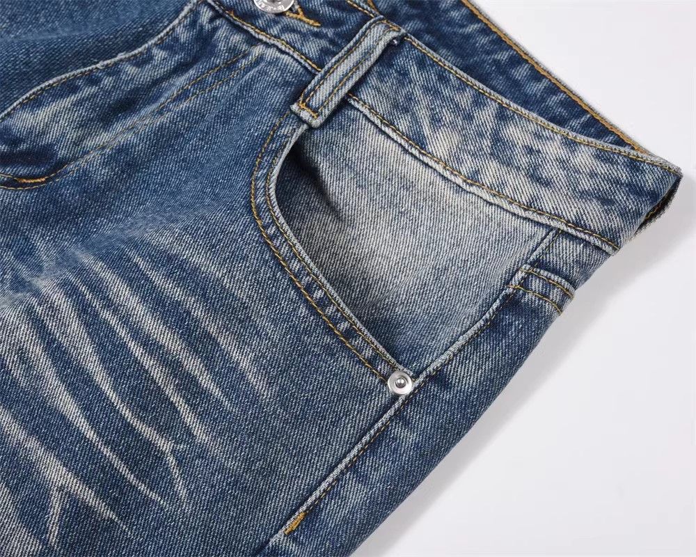 Japanese Brand × Jean Men's Street Vintage Contrast Washed Straight Jeans Size US 32 / EU 48 - 5 Thumbnail