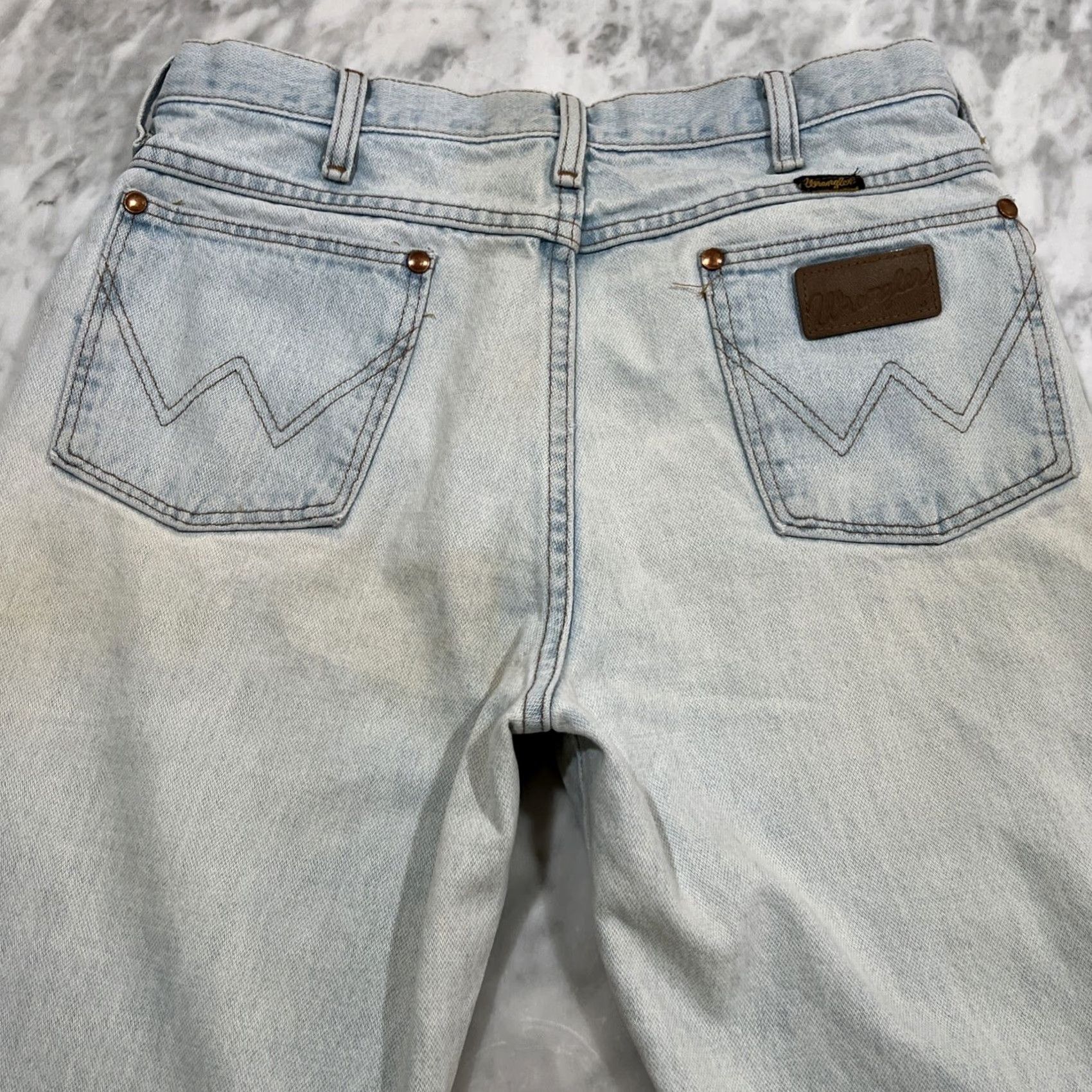 Wrangler VINTAGE Wrangler Jeans Men’s 30x33 Denim Stonewash Stains Made USA Jeans Mens 30 Size US 30 / EU 46 - 5 Thumbnail