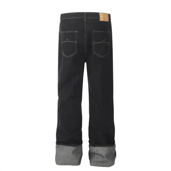 VIBE Trendy men's contrasting stitched loose casual jeans Size US 32 / EU 48 - 3 Thumbnail