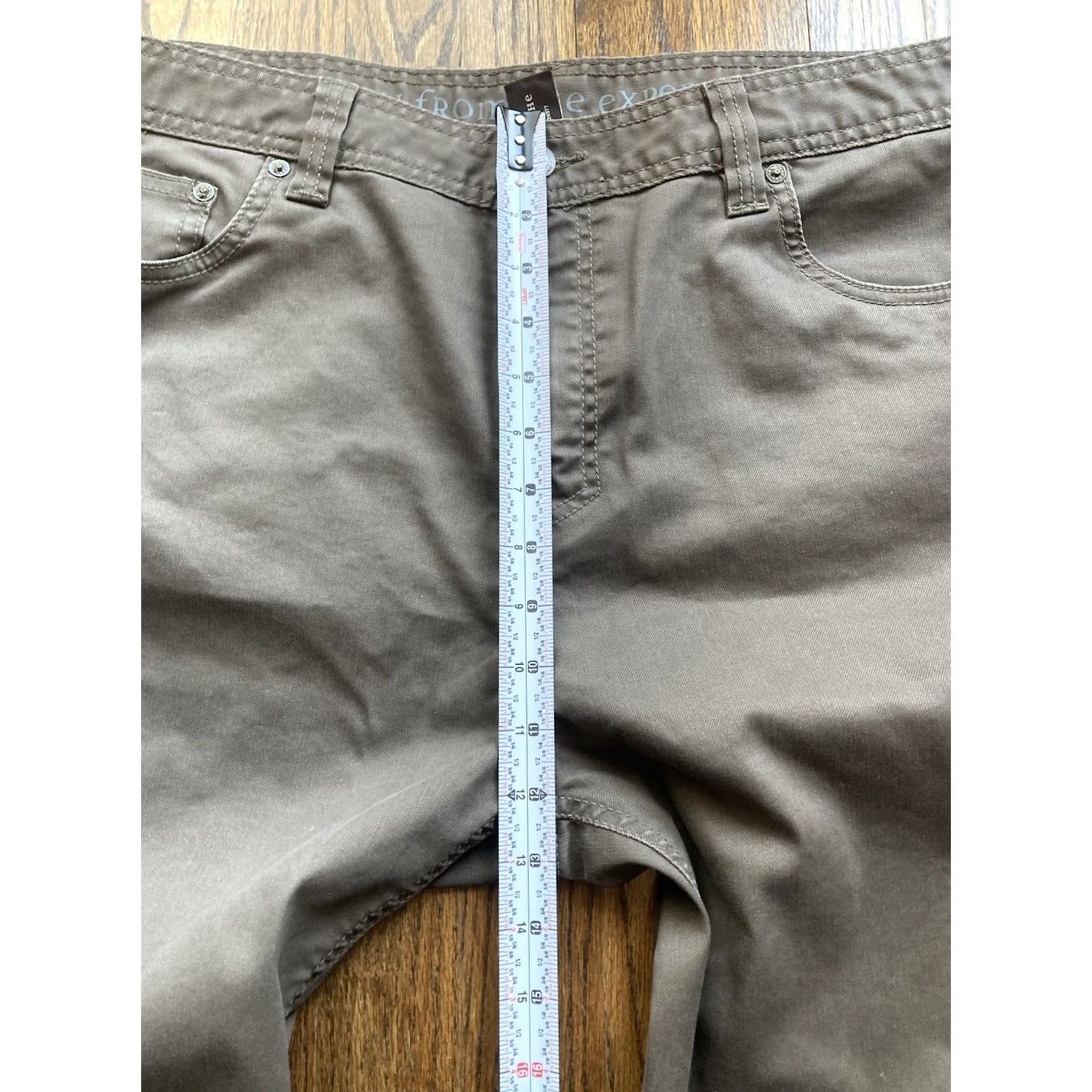 Prana prAna Slim Jeans Mens Size 38x30 Brown Canvas 5-Pocket Design Straight Size US 38 / EU 54 - 4 Thumbnail