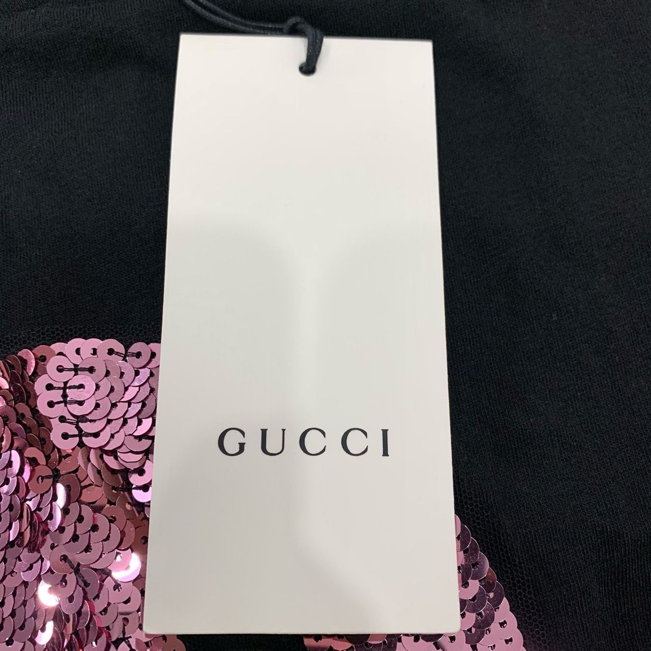 Gucci Gucci Sequin Snake-Print Black Cotton Round-Neck T-Shirt (Si Size S / US 4 / IT 40 - 5 Thumbnail