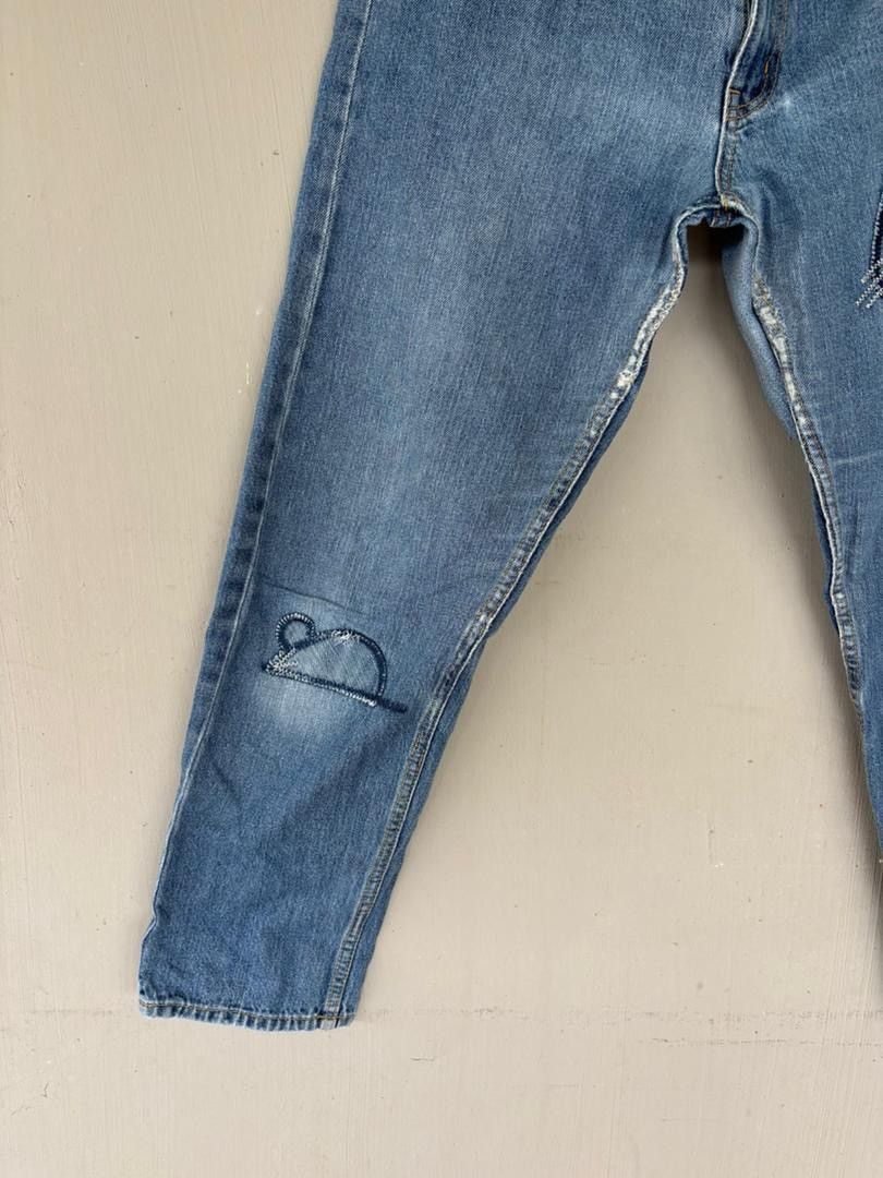 Issey Miyake VTG Issey Miyake Ne Net Denim Pant Cat PatchWork Design Size US 36 / EU 52 - 3 Thumbnail