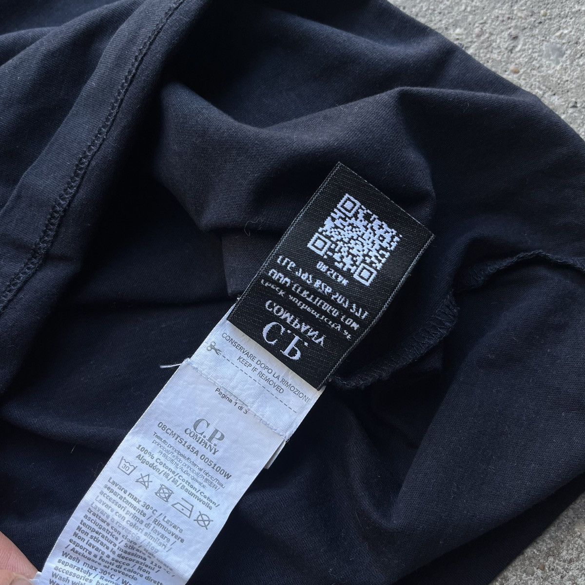 C.P. Company × Massimo Osti C.P. Company 020 paint black Small logo t-shirt casual Size US M / EU 48-50 / 2 - 6 Thumbnail