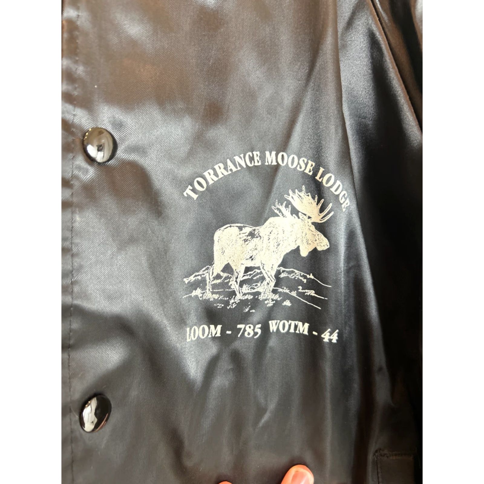 Vintage VINTAGE Auburn Satin Bomber Jacket White Black Full Snap Men L Jacket Size US L / EU 52-54 / 3 - 6 Thumbnail