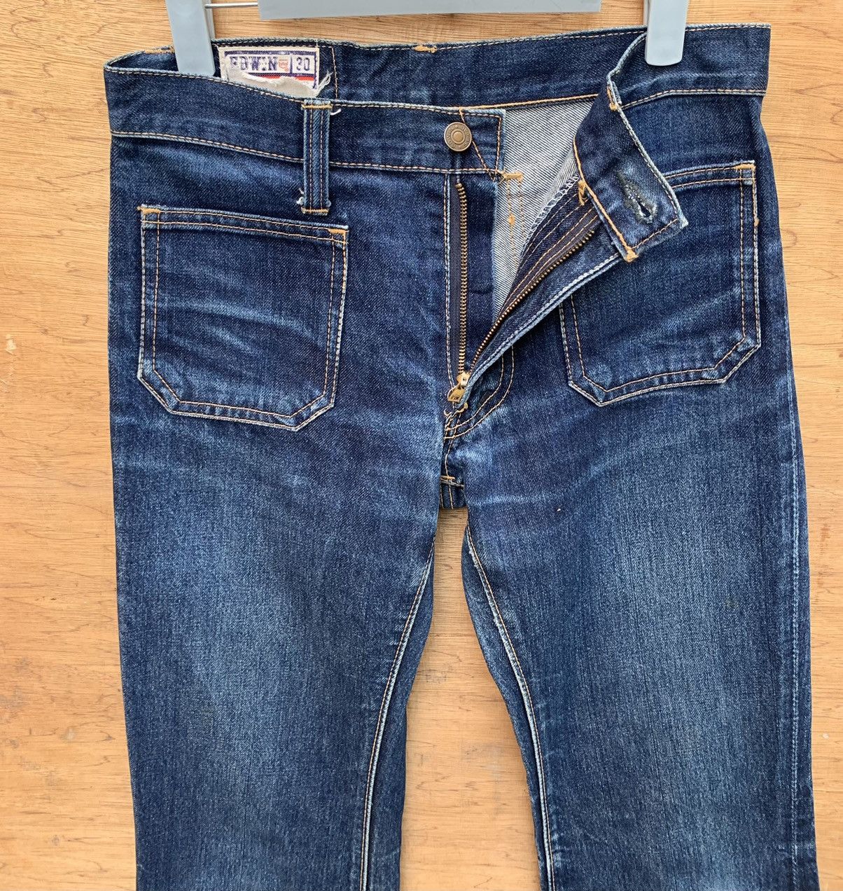 Edwin × Vintage Vintage Edwin Super Flare Bush Pant Bell Bottom Denim Size US 28 / EU 44 - 18 Thumbnail