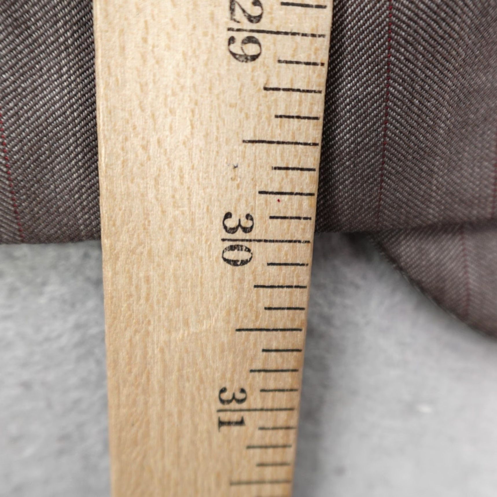 Hugo Boss VINTAGE Hugo Boss Blazer Mens 36S Brown Einstein Sigma Suit Jacket Sport Coat Gray Wool Striped Buttoned Formal Business 36S Mens Size 36R - 6 Thumbnail