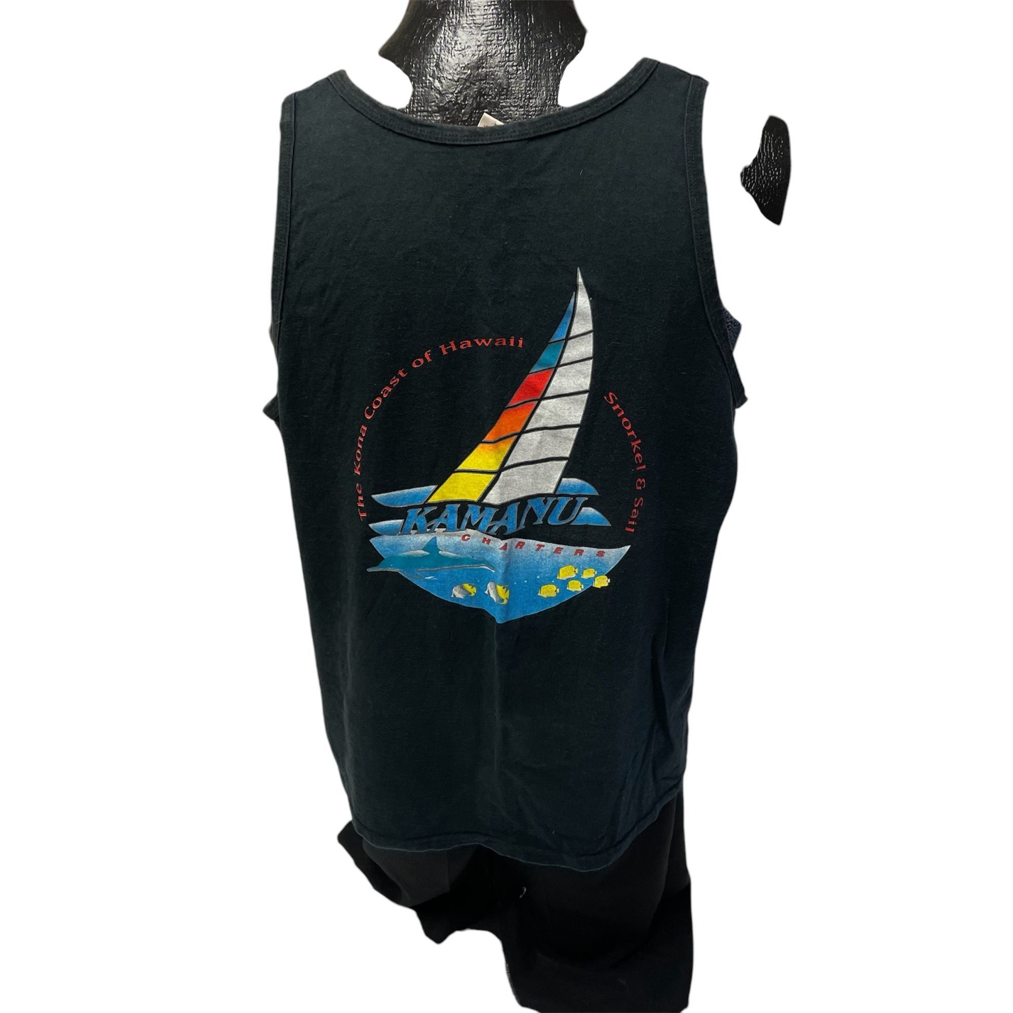 Anvil Vtg Anvil NEON KAMANU Kona HAWAII Sailboat SURFER Shirt Size US XL / EU 56 / 4 - 2 Thumbnail