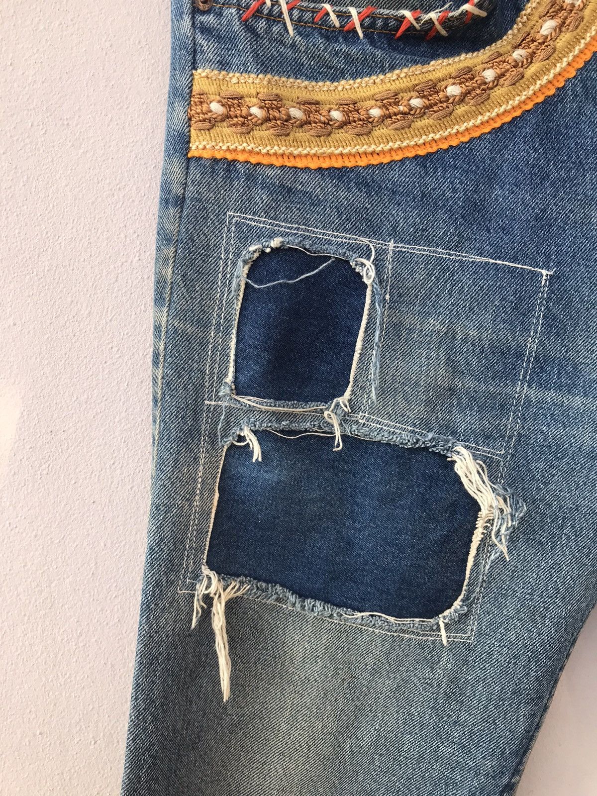 Levi's Vintage Levis Patchwork Denim custom sashiko Size US 32 / EU 48 - 6 Thumbnail