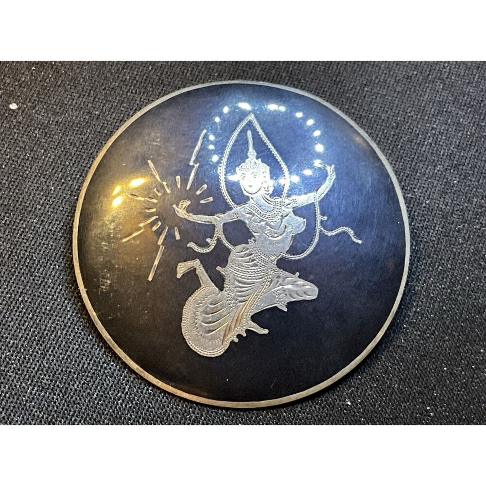 Other ESG Siam Black Niello Brooch 12.5grams Size ONE SIZE - 1 Thumbnail