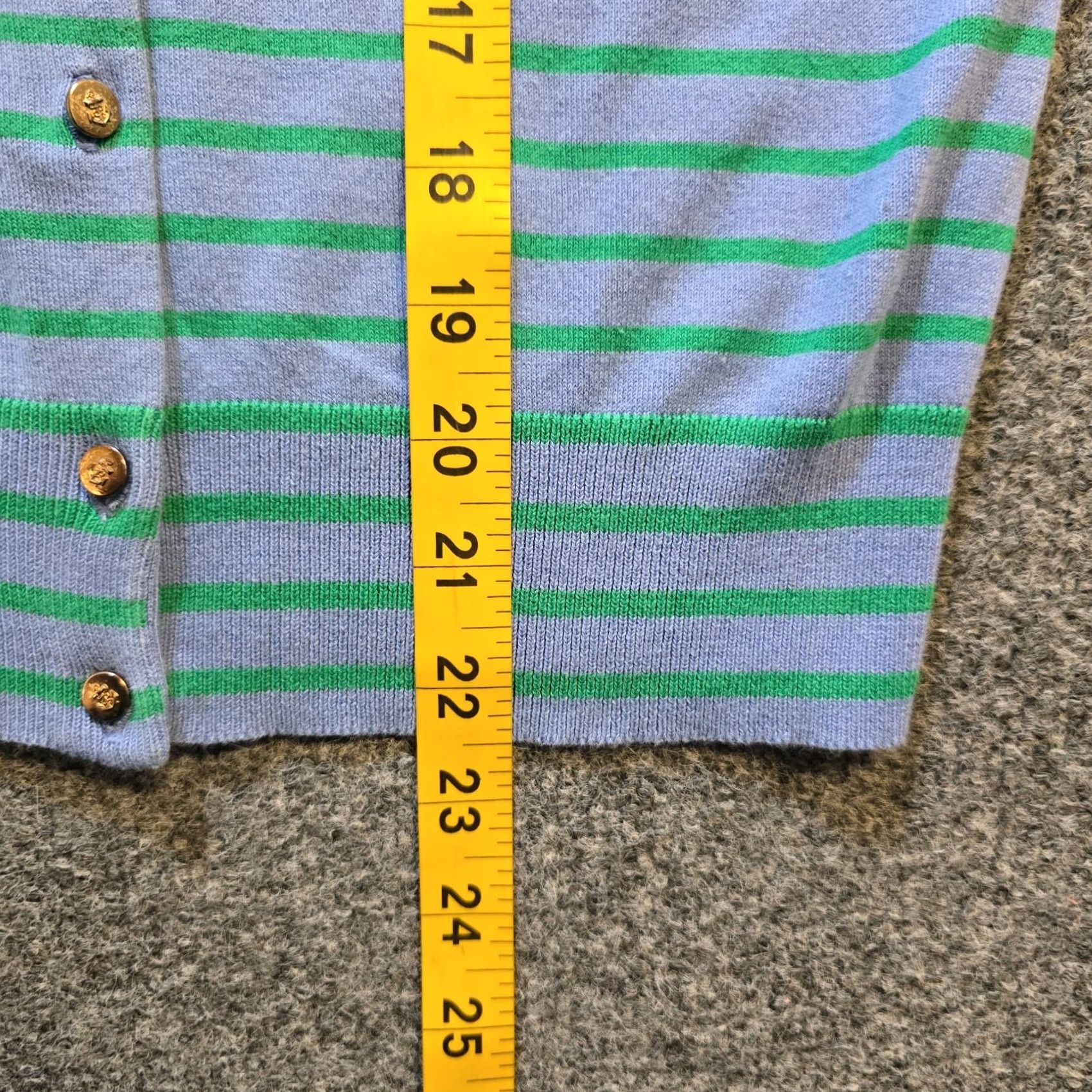 J.Crew J.CREW Sweater Cardigan Womens Small Blue Green Stripe Nautical Button Casual Size S / US 4 / IT 40 - 7 Thumbnail